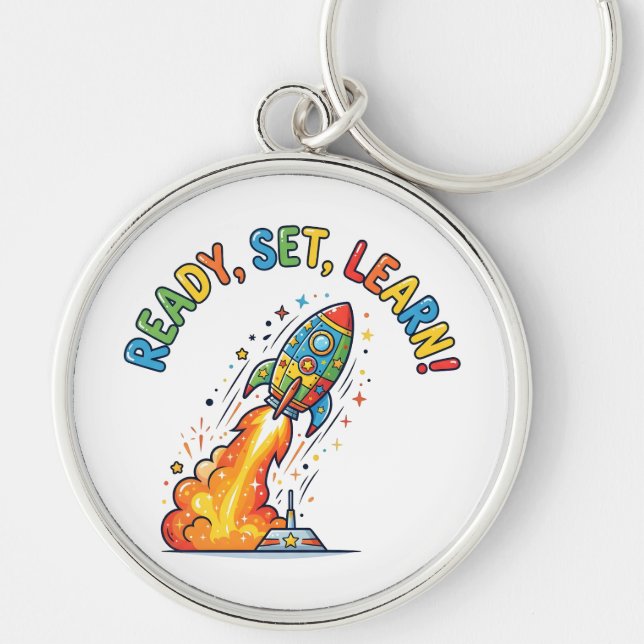 Ready Set Learn Rocket Back to School Key Ring (Front)
