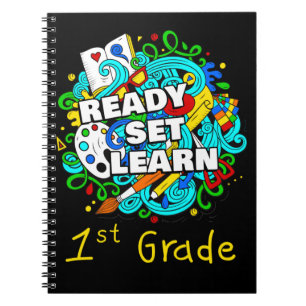 Ready Set Learn – Starting School 1st Grade Kids   Notebook