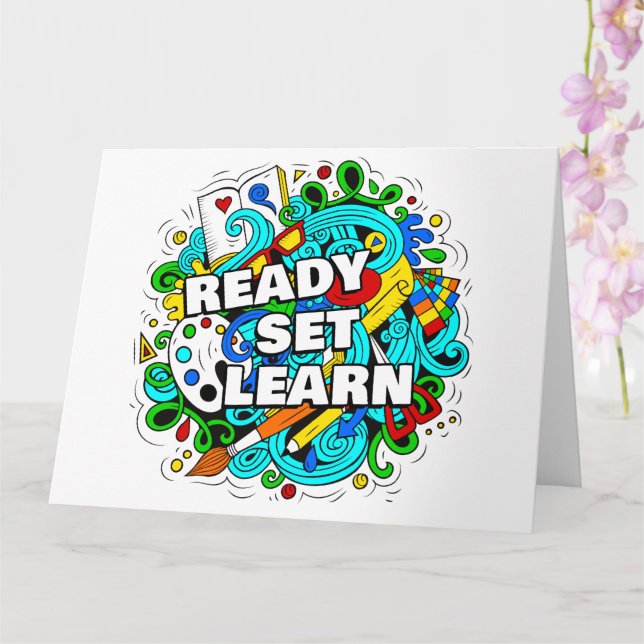 Ready Set Learn – Teacher & Student Back to School Card (Orchid)
