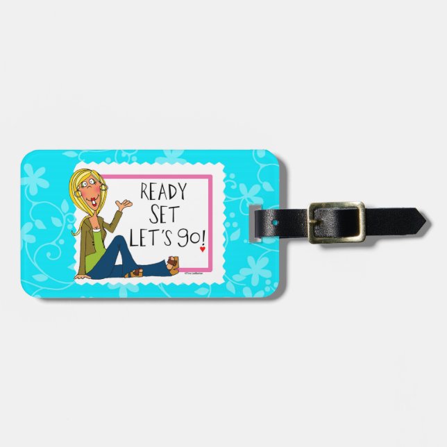 Ready Set Let's Go! Luggage Tag (Front Horizontal)