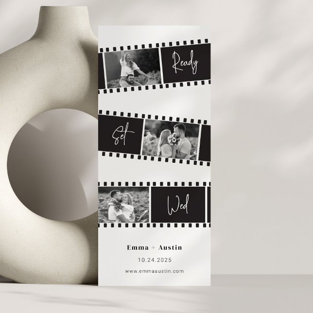 Ready Set Wed Photo Film Save The Date Invitation (Creator Uploaded)