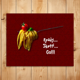 Ready Sketti Go Fork of Italian Spaghetti Jigsaw Puzzle
