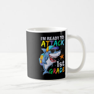 Ready To Attack 1st Grade Shark Back To School Sea Coffee Mug