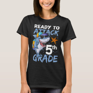 Ready To Attack 5th Grade Apparel, Back To School T-Shirt