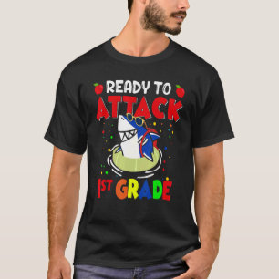 Ready To Attack First 1st Grade Teacher Kids Back T-Shirt