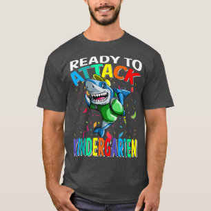 Ready To Attack Kindergarten Shark Back To School T-Shirt