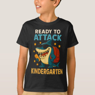 Ready To Attack Kindergarten Shark Back To School T-Shirt