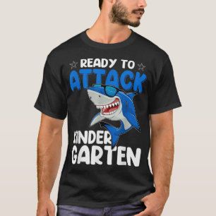 Ready To Attack Kindergarten Shark Kinder Teacher T-Shirt