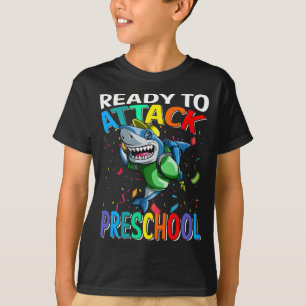 Ready To Attack Preschool Shark Back To School  T-Shirt