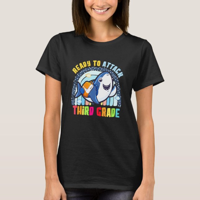 Ready To Attack Third Grade Back To School Boys Ki T-Shirt (Front)