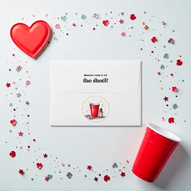 "Ready to call the shots!" Funny Nurse Graduation Envelope ("Ready to call the shots!" Funny Nurse Graduation Envelope)