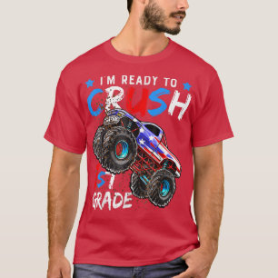 Ready To Crush 1st Grade Monster Truck Boys Back T T-Shirt