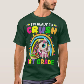 Ready To Crush 1st Grade Unicorn Back To School Gi T-Shirt