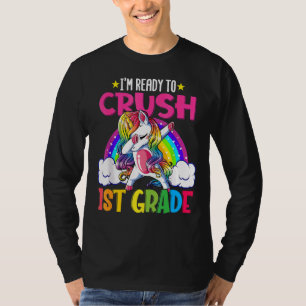 Ready To Crush 1st Grade Unicorn Dabbing Girls Kid T-Shirt