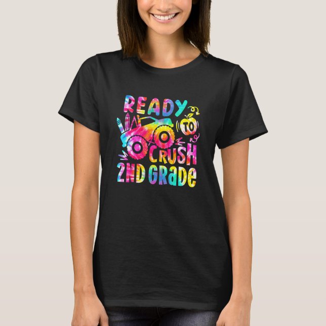 Ready To Crush 2nd Grade Boy Kid Second Grade Back T-Shirt (Front)