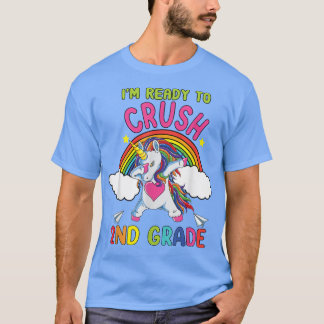 Ready To Crush 2nd Grade Dabbing Unicorn Back To S T-Shirt