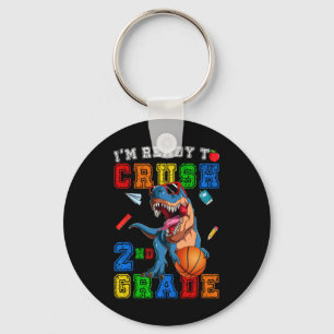Ready To Crush 2nd Grade Dinosaur Sketll Ck To Sch Key Ring