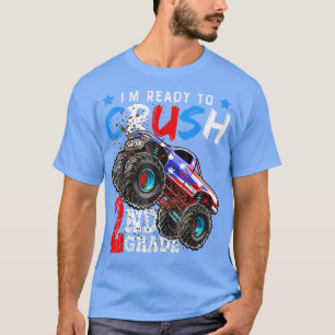 Ready To Crush 2nd Grade Monster Truck Boys Back T T-Shirt