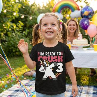 Ready to Crush 3 Unicorn Birthday Shirt