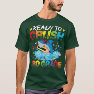 Ready To Crush 3rd Grade Back To School Shark Boys T-Shirt