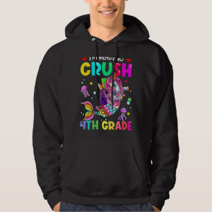 Ready To Crush 4th Grade Dabbing Unicorn Girl Back Hoodie