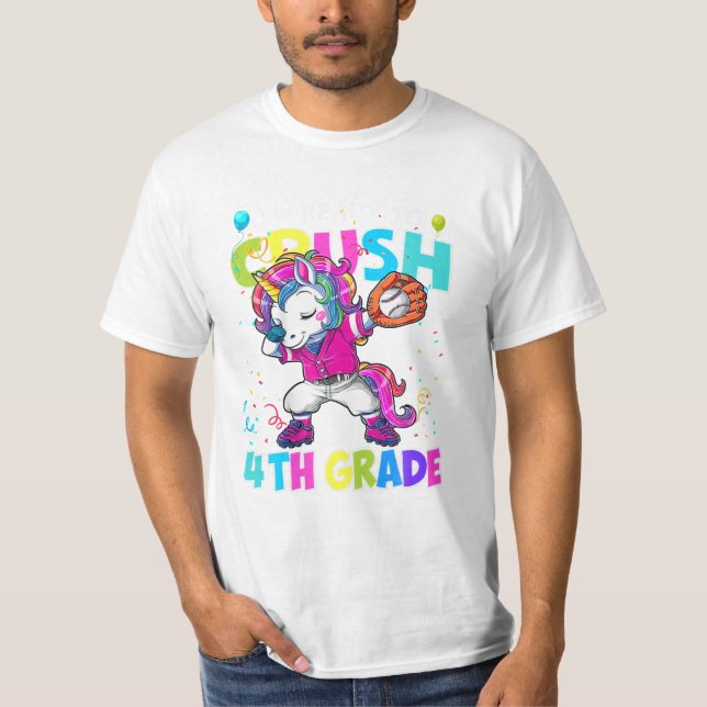 Ready to crush 4th Grade Unicorn T-Shirt (Front)
