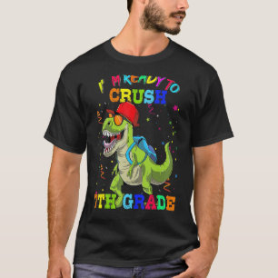 Ready To Crush 7th Grade Dinosaur Backpack Back To T-Shirt