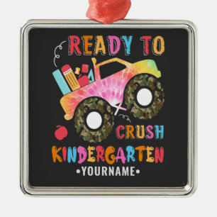 Ready To Crush Kindergarten 1st Day of School Metal Tree Decoration