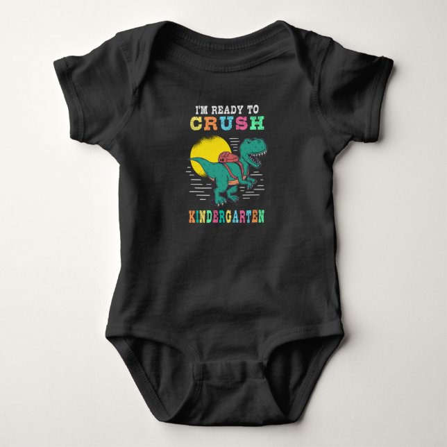 Ready to crush kindergarten baby bodysuit (Front)