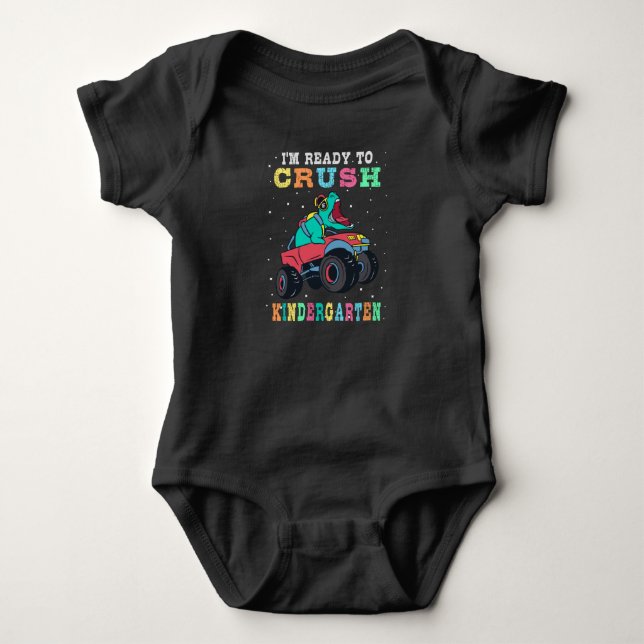 Ready to crush kindergarten baby bodysuit (Front)