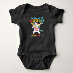 Ready to Crush Kindergarten Cute Unicorn School Baby Bodysuit