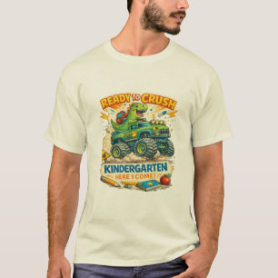 Ready To Crush Kindergarten Dino Truck T-Shirt