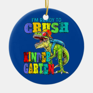 Ready To Crush Kindergarten Dinosaur Back To Ceramic Tree Decoration