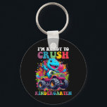 Ready To Crush Kindergarten Dinosaur Truck Design  Key Ring<br><div class="desc">Ready To Crush Kindergarten Dinosaur Truck Design</div>
