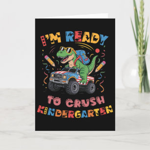 Ready To Crush Kindergarten Monster Truck Boys T-r Card