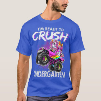 Ready To Crush Kindergarten Pink Unicorn Back to S T-Shirt