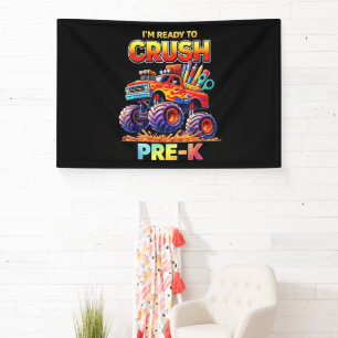 Ready to Crush Pre-K Monster Truck Back to School Banner