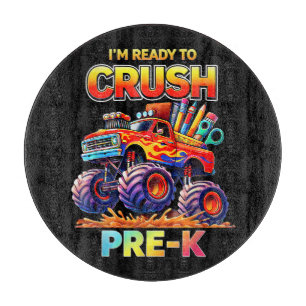 Ready to Crush Pre-K Monster Truck Back to School Cutting Board