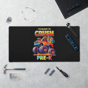 Ready to Crush Pre-K Monster Truck Back to School Desk Mat