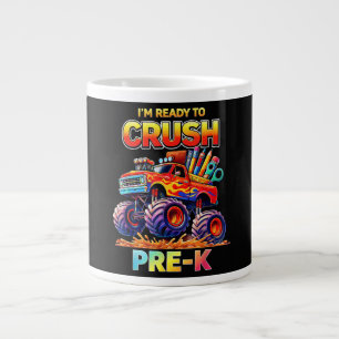Ready to Crush Pre-K Monster Truck Back to School Large Coffee Mug