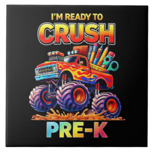 Ready to Crush Pre-K Monster Truck Back to School Tile