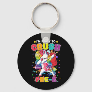 Ready To Crush Prek Dabbing Unicorn Back To School Key Ring