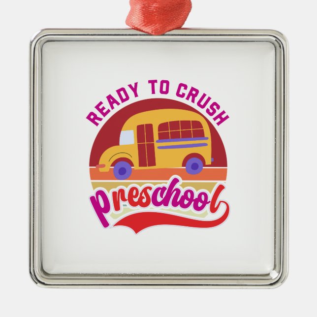 Ready To Crush Preschool Metal Tree Decoration (Front)
