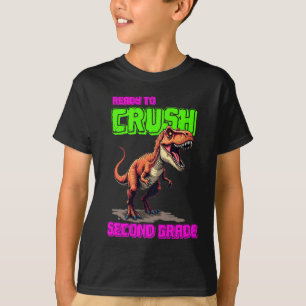 Ready to Crush Second Grade T-Rex School Tee