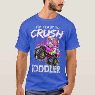 Ready To Crush Toddler Pink Unicorn Back to School T-Shirt