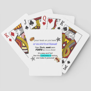 Ready to customise playing card deck.