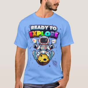 Ready To Eplore 2nd Grade Astronaut The Moon Back T-Shirt