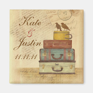 Ready To Fly Love Birds Save The Date Magnet