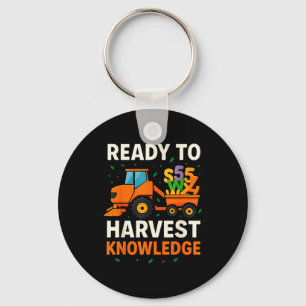 Ready To Harvest Knowledge Tractor Farmer Teacher Key Ring