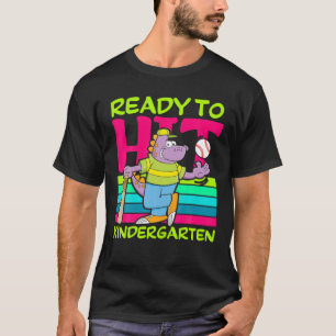 Ready To Hit Kindergarten Baseball Back To School T-Shirt